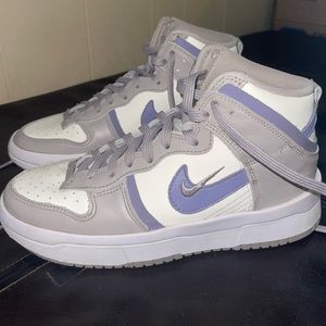 Womens Nike Dunk High Ups Purple and Silver